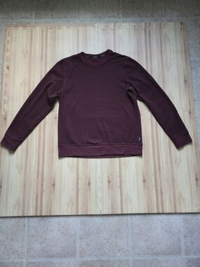 Men's Long Sleeve Crewneck Sweater - Deep Wine